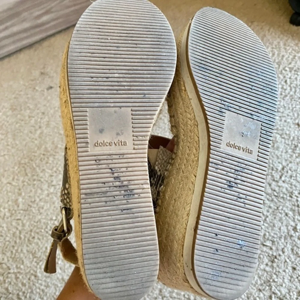 Dolce Vita Mauri Snakeskin espadrille sandals